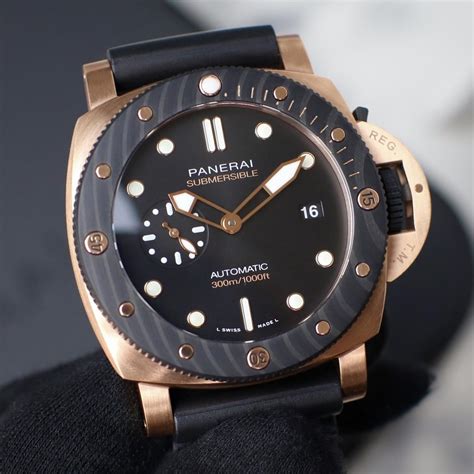 panerai pam1070 submersible 44mm goldtech with carbotech bezel
